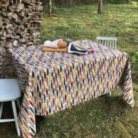 Colorful Fishes Linen Tablecloth
