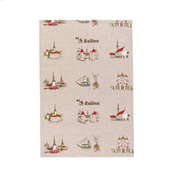 Tallinn Old Town Linen Tea Towel Tallinn Old Town Linen Tea Towel