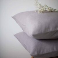 Grey Linen Pillow Case
