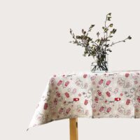 Christmas Mittens Linen Tablecloth