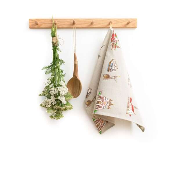 Linen tea towel - Tallinn old town linen fabric - Nordic Linen