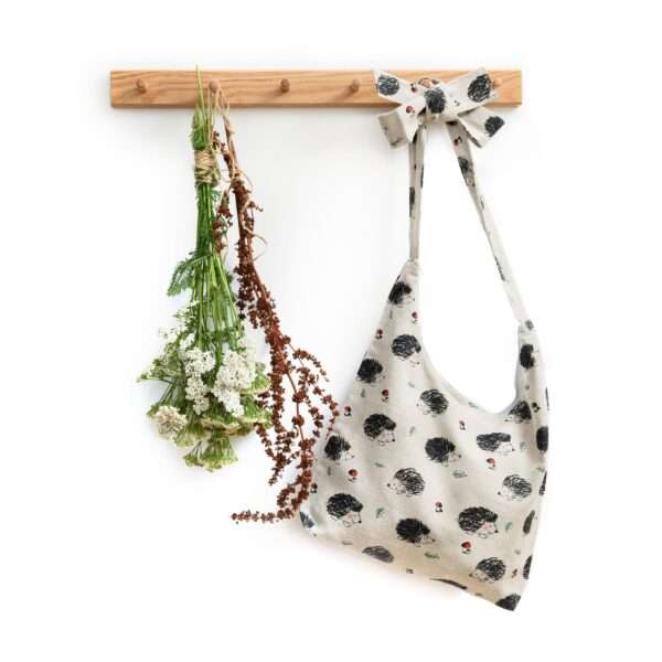 HEDGEHOG LINEN ZIPPER BAG
