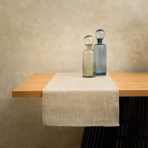 Rustic Linen Table Runner - Natural Rustic Linen Table Runner - Natural