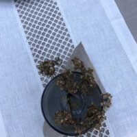 Classic White Linen Runner with Lace in the Middle