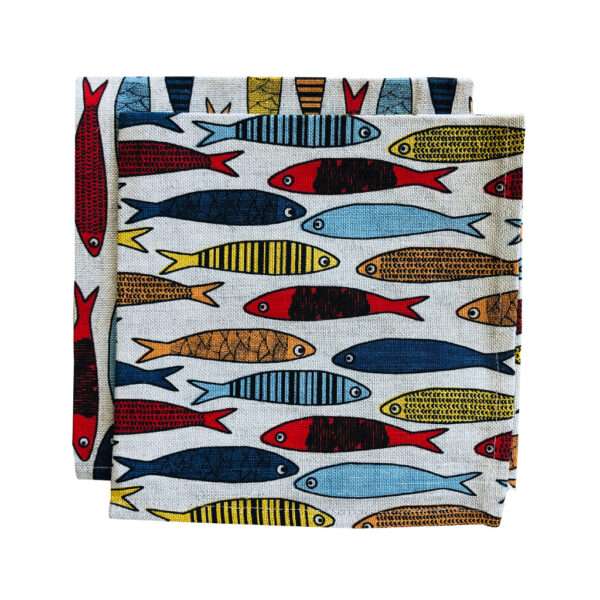 Colorful Fishes Linen Napkin Colorful Fishes Linen Napkin
