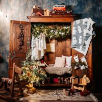 Wool Baby Blanket - Grey Teddy Bear