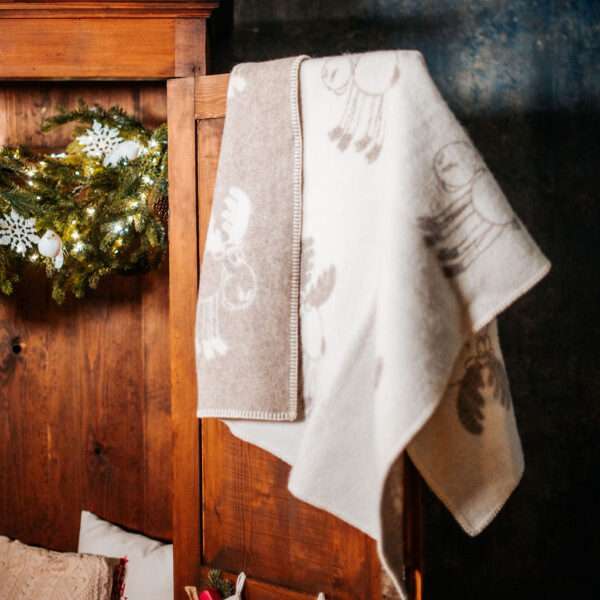 Wool Baby Blanket - Beige Moose Wool Baby Blanket - Beige Moose