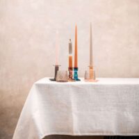 Classic White Linen Tablecloth
