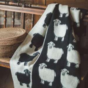 Black Sheep Wool Throw