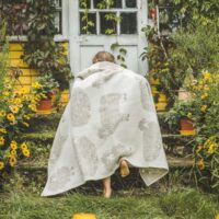 Wool Baby Blanket - Beige Curly Sheep