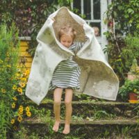 Wool Baby Blanket - Beige Curly Sheep