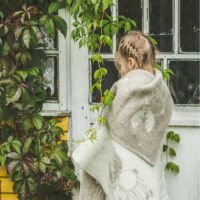 Wool Baby Blanket - Beige Moose