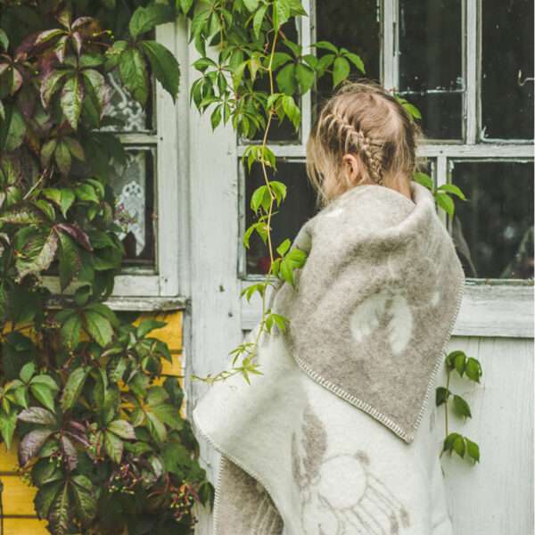 Wool Baby Blanket - Beige Moose Wool Baby Blanket - Beige Moose