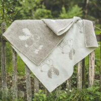 Wool Baby Blanket - Beige Moose