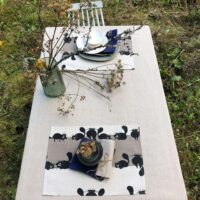 Black Cats Linen Placemat