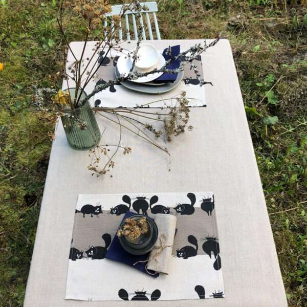 Black Cats Linen Placemat Black Cats Linen Placemat
