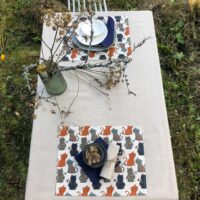 Colorful Cats Linen Placemat