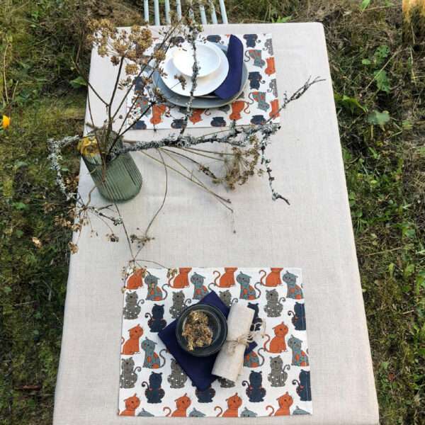 Colorful Cats Linen Placemat Colorful Cats Linen Placemat