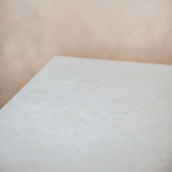 White Flower Ornaments Linen Tablecloth White Flower Ornaments Linen Tablecloth