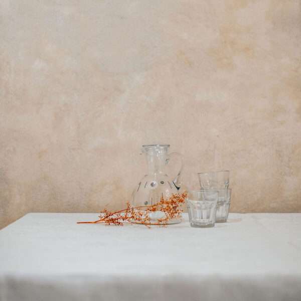 White Flower Ornaments Linen Tablecloth White Flower Ornaments Linen Tablecloth