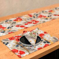Poppies and Daisies Linen Placemat