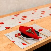 Red Poppies Linen Placemat