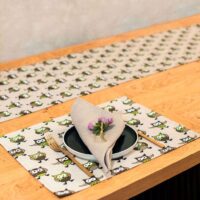Green Owls Linen Placemat