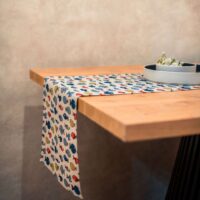 COLORFUL SMALL FISHES LINEN RUNNER