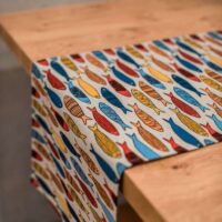 COLORFUL FISHES LINEN RUNNER
