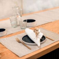 Classic Natural Beige Rustic Linen Placemat