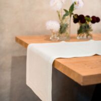 Classic White Linen Runner