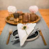 Classic Lilac Linen Runner