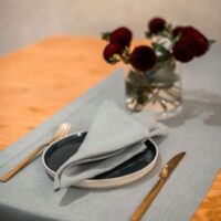 Classic Lilac Linen Runner