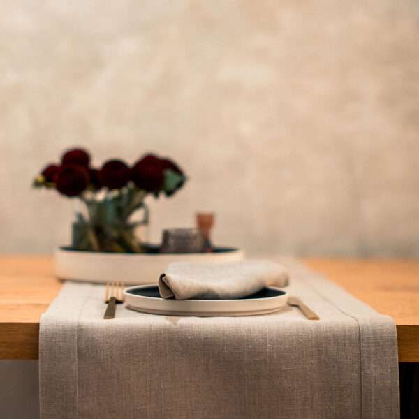 Classic Grey Linen Runner Classic Grey Linen Runner