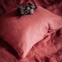 Terracotta Linen Pillow Case