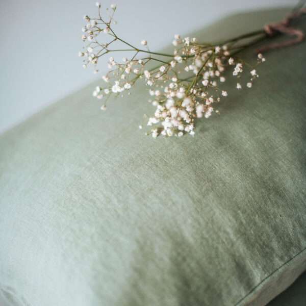 Green Linen Pillow Case Green Linen Pillow Case
