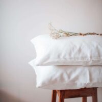 White Linen Pillow Case