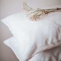White Linen Pillow Case