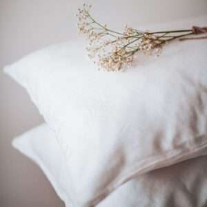 White Linen Pillow Case