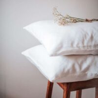 White Linen Pillow Case