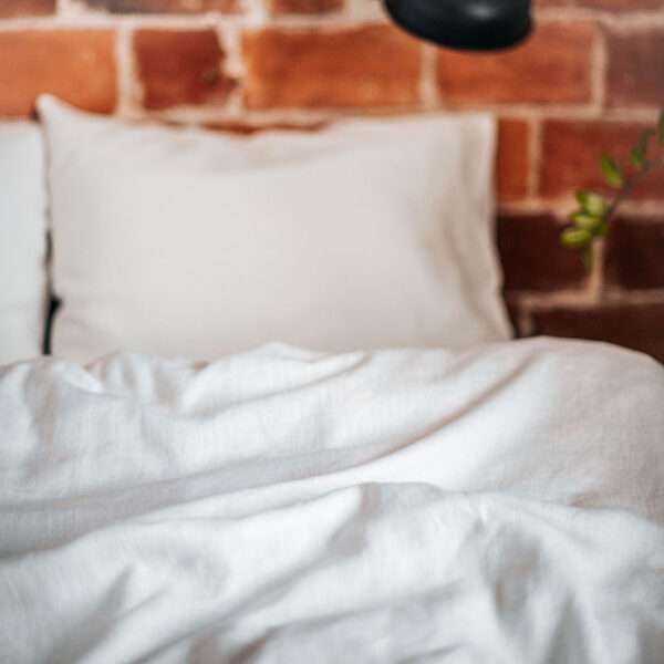 White Washed Linen Bed Set White Washed Linen Bed Set