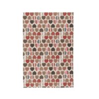 Linen tea towel - Hearts linen fabric - Nordic Linen