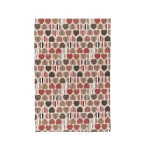 Linen tea towel - Hearts linen fabric - Nordic Linen