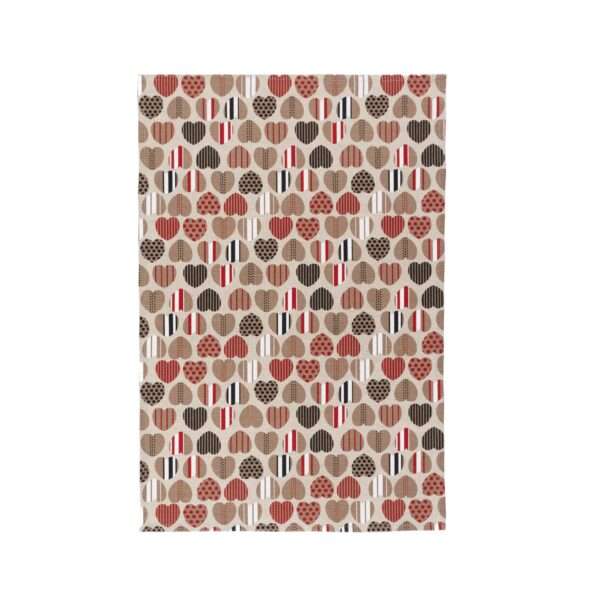 Linen tea towel - Hearts linen fabric - Nordic Linen Linen tea towel - Hearts linen fabric - Nordic Linen