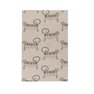 Linen tea towel - Cat piano linen fabric - Nordic Linen