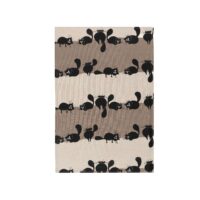 Linen tea towel - Black cats linen fabric - Nordic Linen