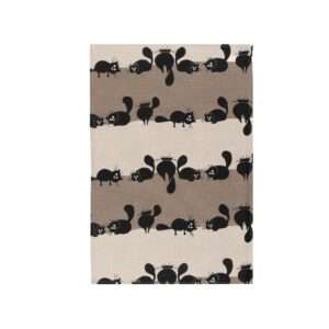 Linen tea towel - Black cats linen fabric - Nordic Linen