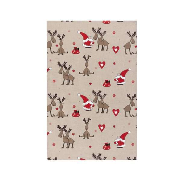 Linen tea towel - Christmas reindeer linen fabric - Nordic Linen Linen tea towel - Christmas reindeer linen fabric - Nordic Linen