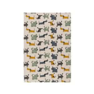 Linen tea towel - Dog linen fabric - Nordic Linen
