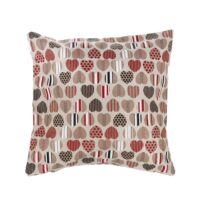 Linen cushion cover - Hearts linen fabric - Nordic Linen